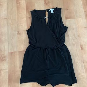 White House Black Market Black Romper Size 4